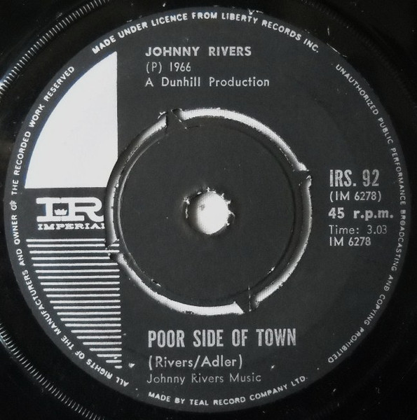 Johnny Rivers - Poor Side Of Town | Releases | Discogs