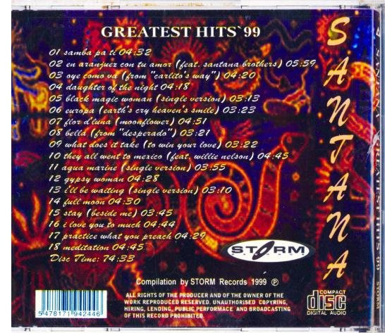 last ned album Santana - Greatest Hits 99