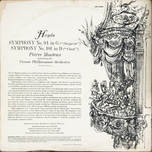 Haydn, Monteux, Vienna Philharmonic – Surprise Symphony No. 94