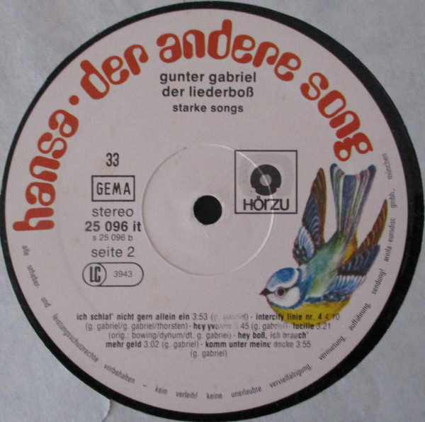ladda ner album Gunter Gabriel - Der Liederboss Starke Songs