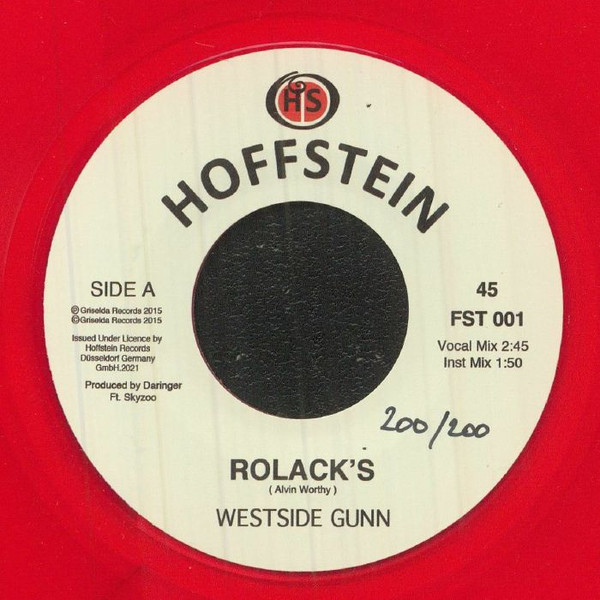 Westside Gunn – Rolack's (2021, Red Translucent, Vinyl) - Discogs