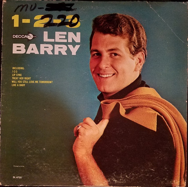 Len Barry – 1-2-3 (1965, Gloversville Pressing, Vinyl) - Discogs