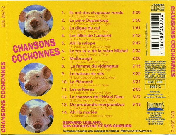 baixar álbum Bernard Leblanc, Son Orchestre Et Ses Chœurs - Chansons Cochonnes