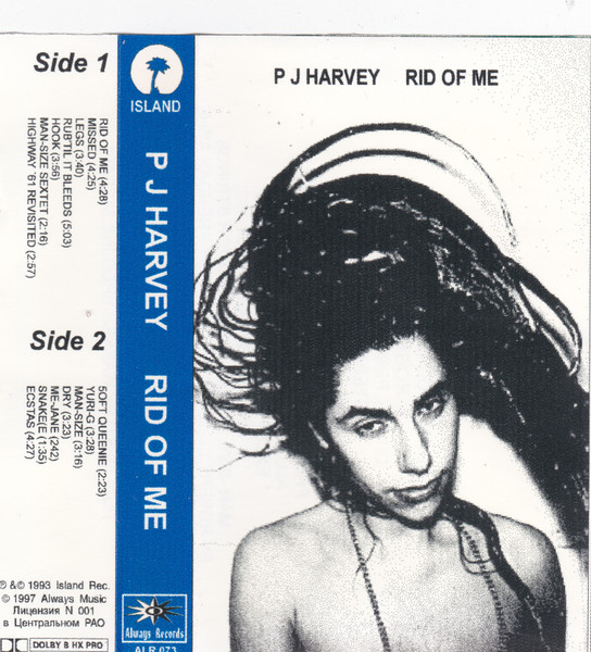 PJ Harvey – Rid Of Me (1995, Cassette) - Discogs
