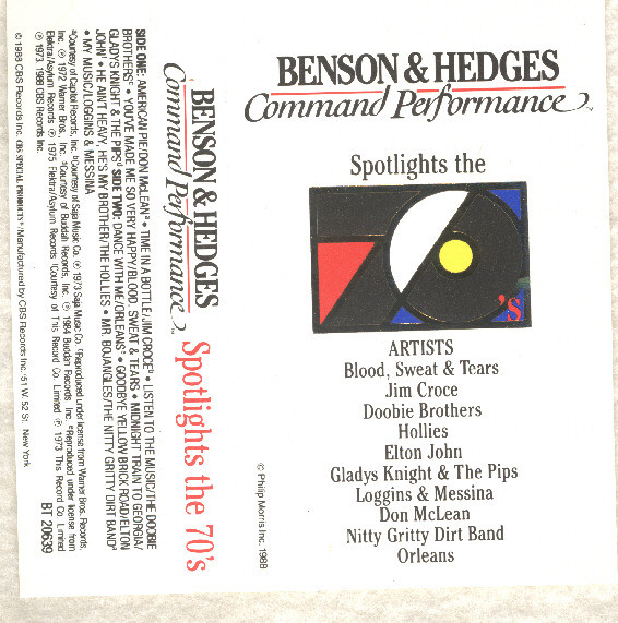 lataa albumi Various - Benson Hedges Command Performance Spotlights The 70s