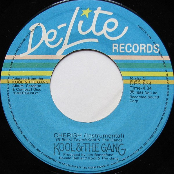 Kool & The Gang - Cherish | De-Lite Records (DES 834) - 2