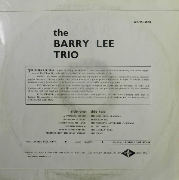 baixar álbum Download The Barry Lee Trio - On Safari album