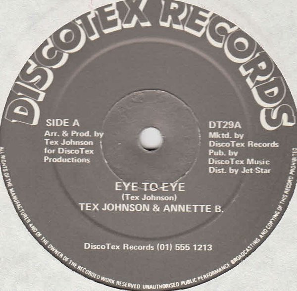 Tex Johnson & Annette B. – Eye To Eye (Vinyl) - Discogs