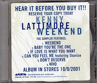 Kenny Lattimore – Weekend Album Sampler (2001, CD) - Discogs