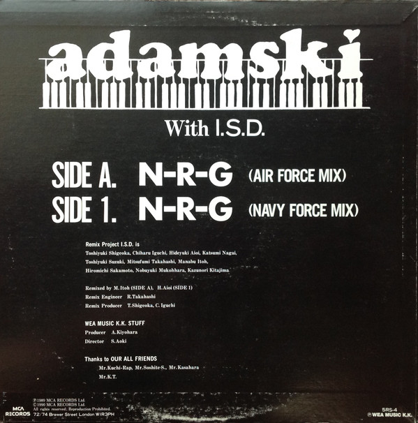 lataa albumi Adamski With ISD - N R G