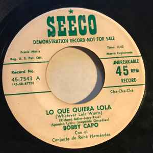 Bobby Capó - Lo Que Quiera Lola, Locomente Enamorado album cover
