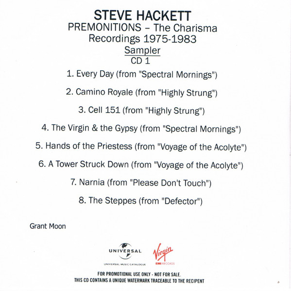 Steve Hackett – Premonitions – The Charisma Recordings 1975-1983