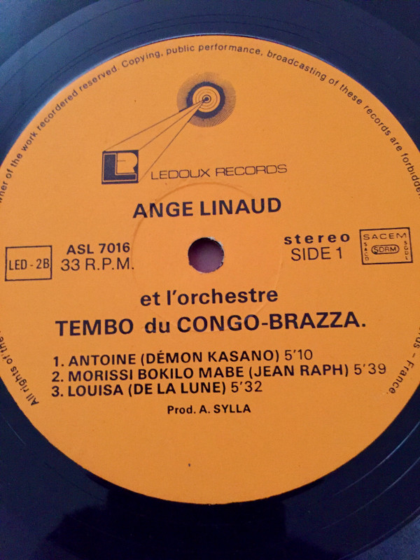 descargar álbum Ange Linaud Et L'Orchestre Tembo Du Congo Brazzaville - Alphonse Marie Toukas Présente Ange Linaud