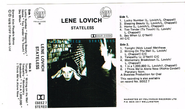 Lene Lovich – Stateless (1978, Cassette) - Discogs