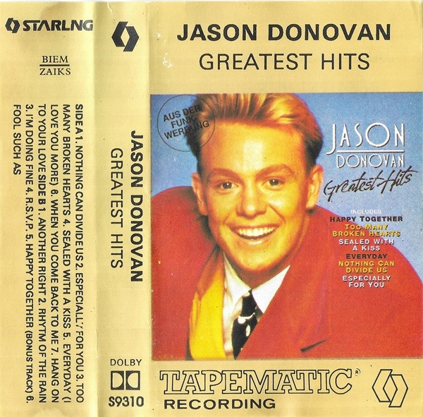 Jason Donovan – Greatest Hits (Cassette) - Discogs