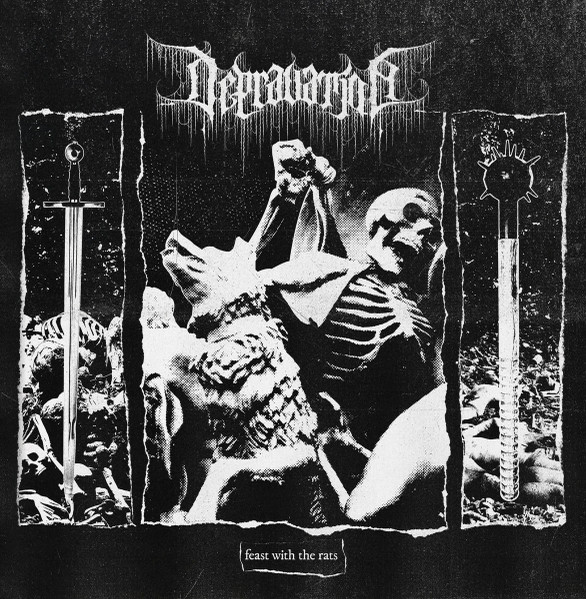 Depravation – Feast With The Rats (2016, Black With White Print, Vinyl ...