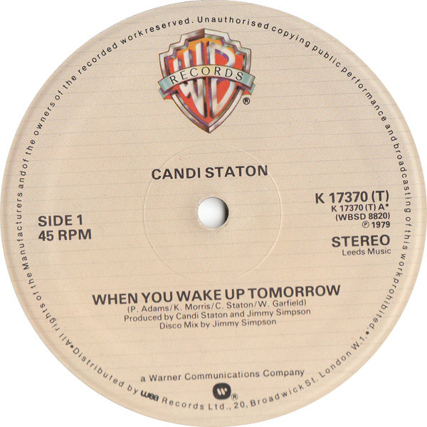 Candi Staton – When You Wake Up Tomorrow (1979, Vinyl) - Discogs