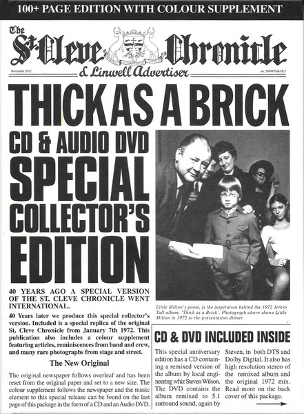 Jethro Tull – Thick As A Brick (2022, Remix, CD) - Discogs