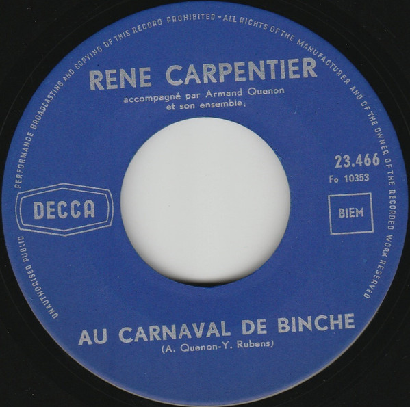 télécharger l'album Rene Carpentier - Au Carnaval De Binche Nuit Et Jour
