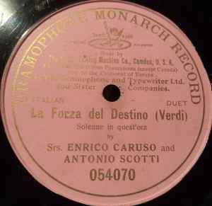 Enrico Caruso And Antonio Scotti La Forza Del Destino Solenne