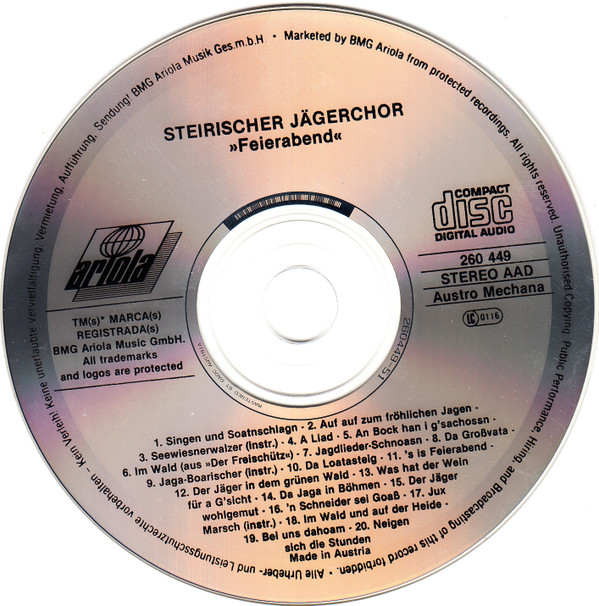 lataa albumi Steirischer Jägerchor - Feierabend