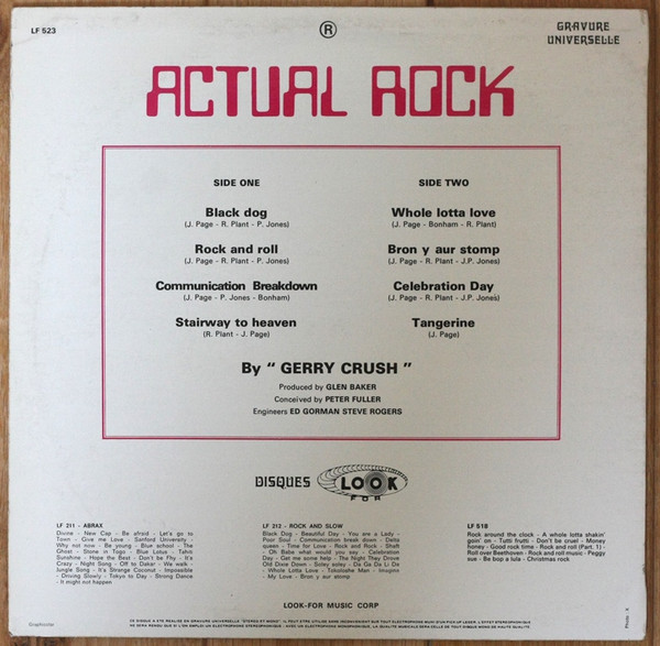 baixar álbum Gerry Crush - Actual Rock
