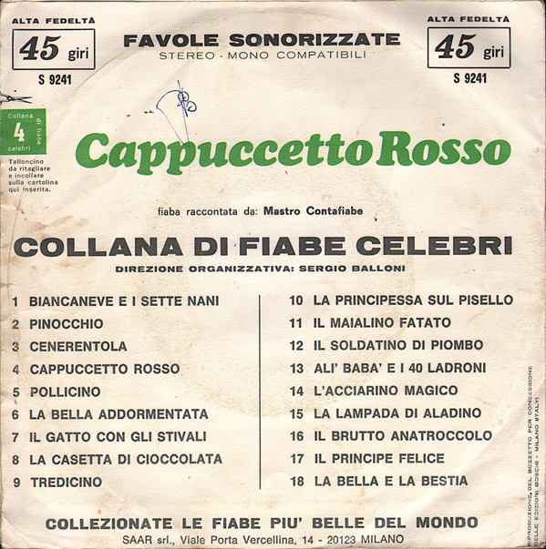 last ned album Mastro Contafiabe - Cappuccetto Rosso