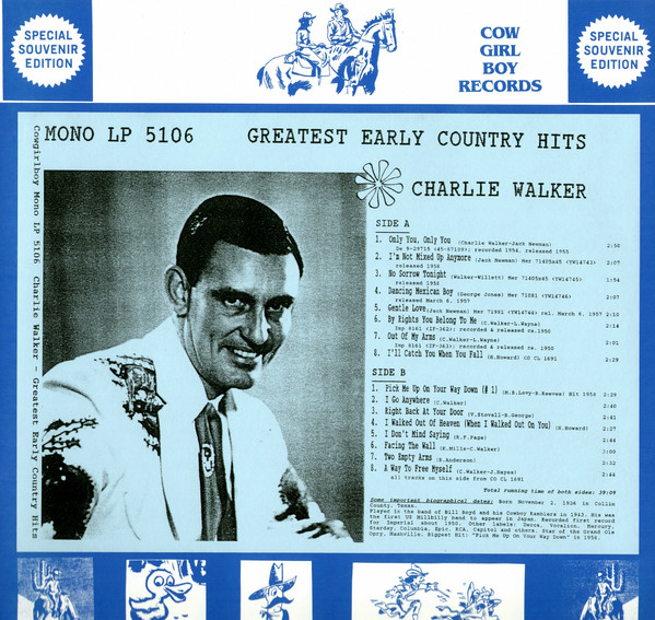 ladda ner album Charlie Walker - Greatest Early Country Hits