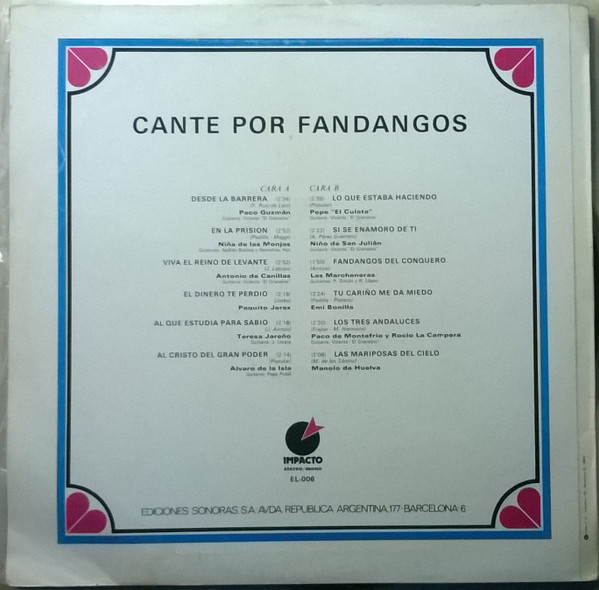 Album herunterladen Various - Cante Por Fandangos