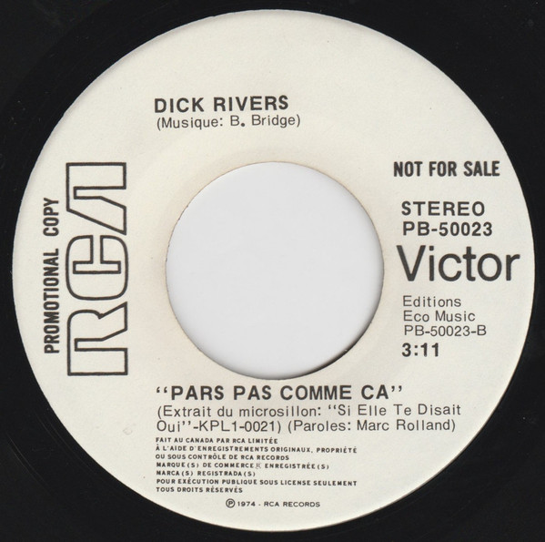 descargar álbum Dick Rivers - Sherry Pars Pas Comme Ca