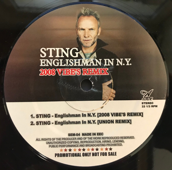 Sting / Englishman In New York Remix / Shape Of My Heart - レコード