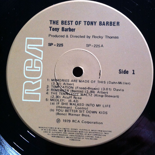 lataa albumi Tony Barber - The Best Of Tony Barber