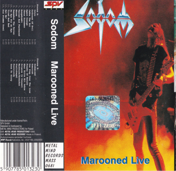 Sodom – Marooned Live (1999, Cassette) - Discogs