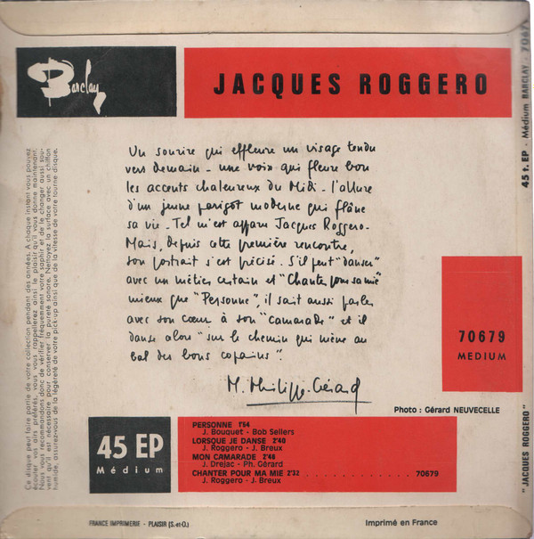 ladda ner album Jacques Roggero - Personne