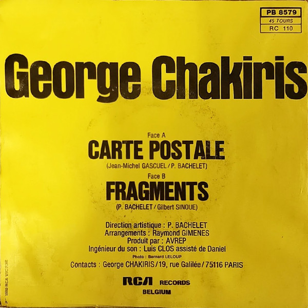 ladda ner album George Chakiris - Carte Postale Encore Un Ete Loin De Toi