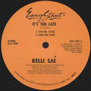 Kelli Sae - It's Too Late album cover