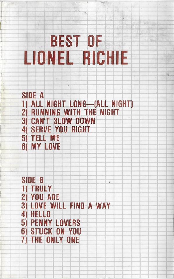 descargar álbum Lionel Richie - Best Of Lionel Richie