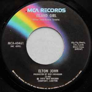 Elton John - Island Girl album cover