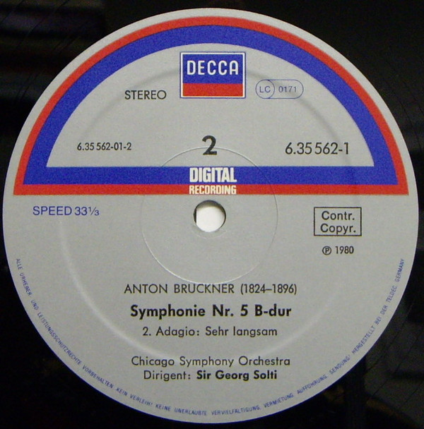 lataa albumi Anton Bruckner, Chicago Symphony Orchestra, Georg Solti - Symphonie Nr5 B Dur
