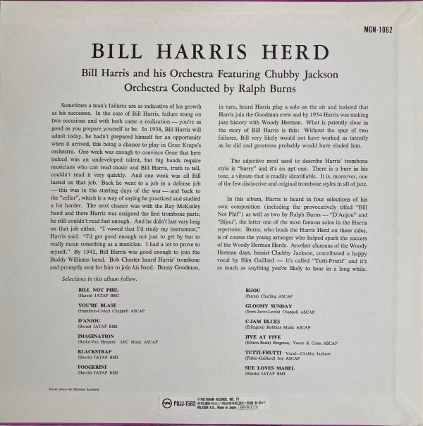 ladda ner album Bill Harris And His Orchestra Featuring Chubby Jackson , Orchestra Conducted By Ralph Burns - Bill Harris Herd