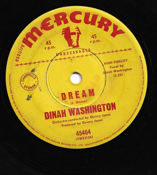 Dinah Washington – Dream (1962, Vinyl) - Discogs