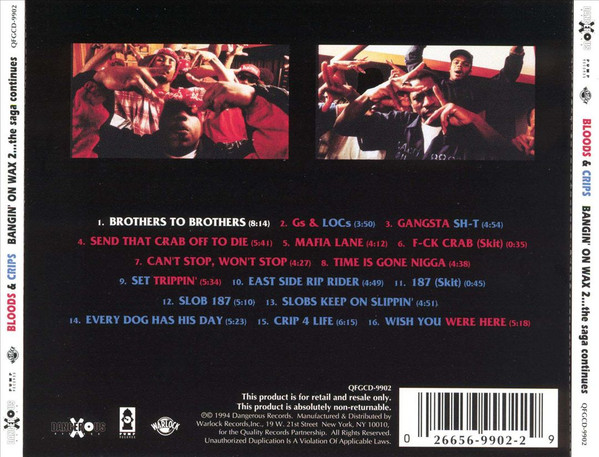 Bloods & Crips – Bangin' On Wax 2...The Saga Continues (2003, CD ...