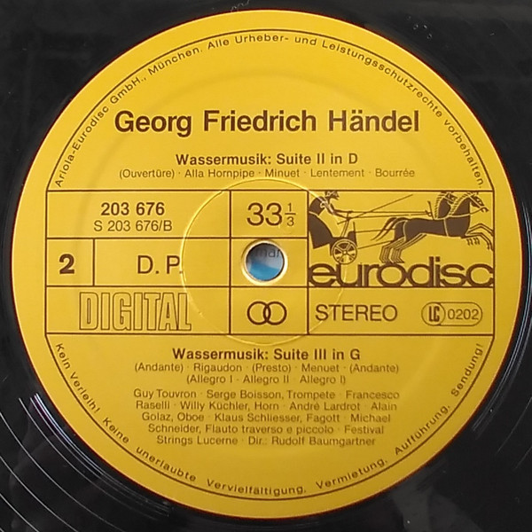 baixar álbum Georg Friedrich Händel, Festival Strings Lucerne, Rudolf Baumgartner - Wassermusik Suiten 1 3 Complete Intégral