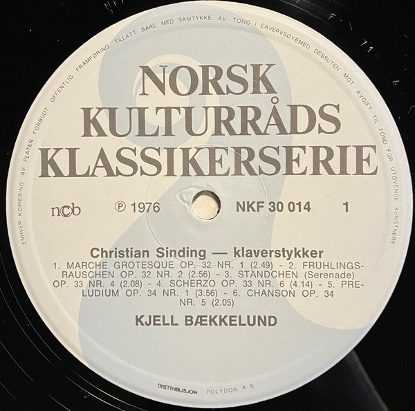 ladda ner album Christian Sinding, Kjell Bækkelund, Robert Levin - Klaverstykker