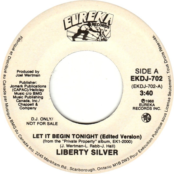 Liberty Silver - Let It Begin Tonight / On My Way | Releases | Discogs