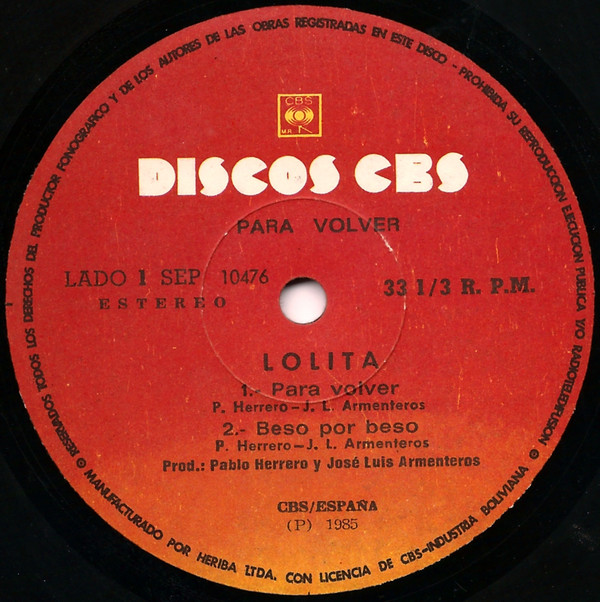 lataa albumi Lolita - Para Volver