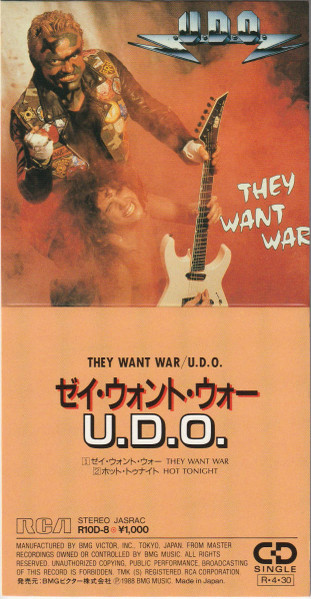 U.D.O. – They Want War (1988, CD) - Discogs