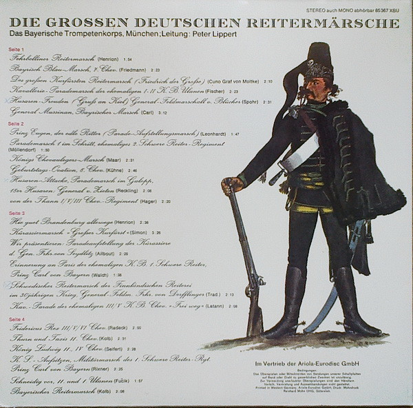 Album herunterladen Download Das Bayerische Trompetenkorps, München Leitung Peter Lippert - Die Grossen Deutschen Reitermärsche album
