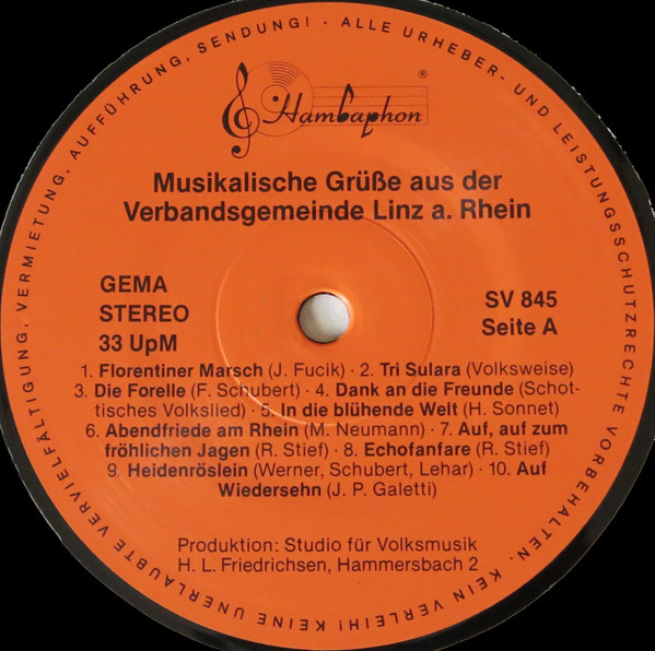 Album herunterladen Various - Musikalische Grüße Aus Der Verbandsgemeinde Linz A Rhein