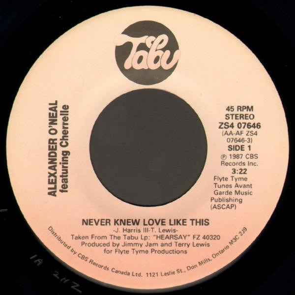 Alexander O'Neal Featuring Cherrelle – Never Knew Love Like This